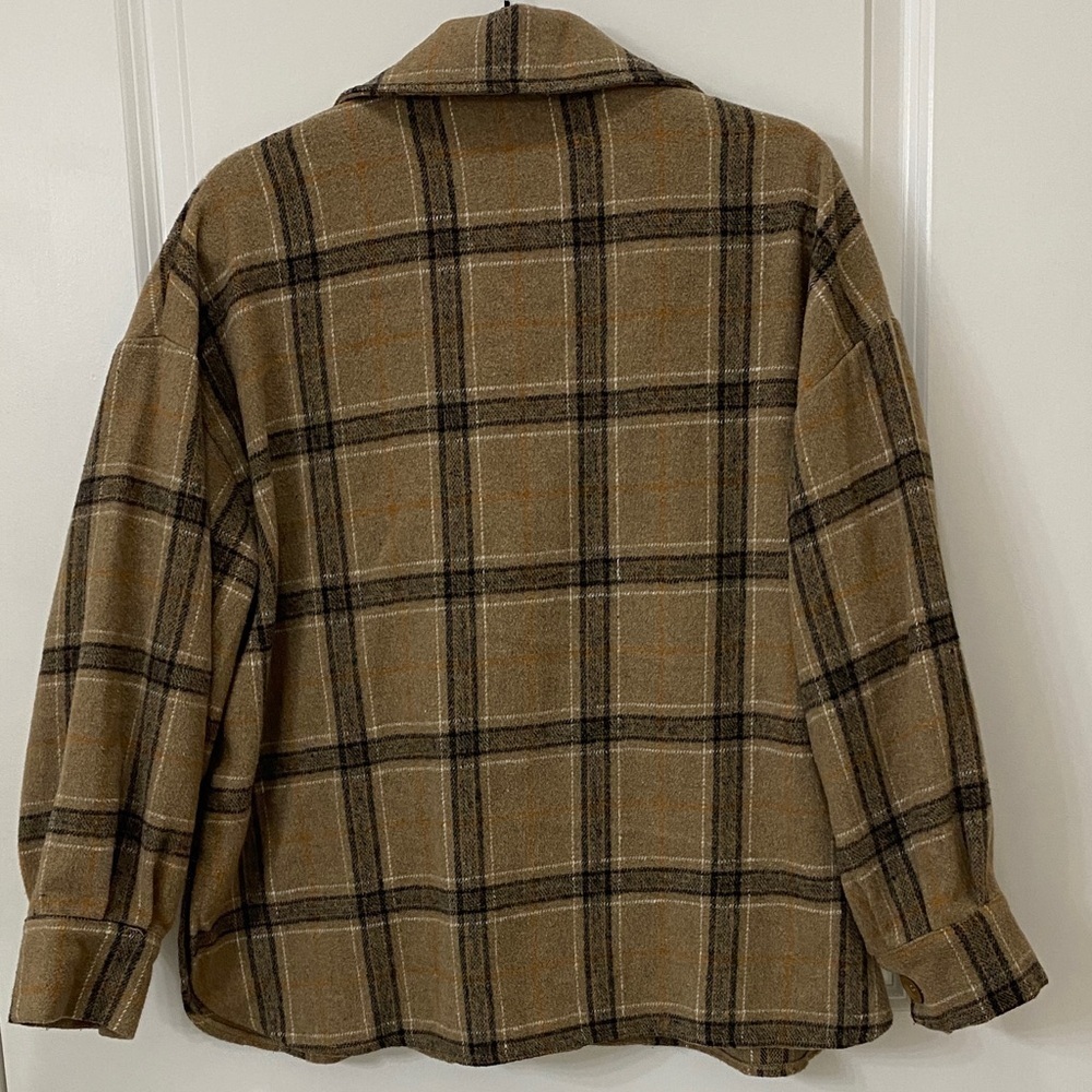 Kersh Plaid Utility Jacket - Brown and Black - Picture 3 of 4